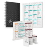 Bright Line Eating Starter Pack – Black Food Journal + Magnetic Meal Planner + Food Plan Pocket Guide + Grocery List Magnet Pad for Fridge – Meal Planning Tools to Track Food,...